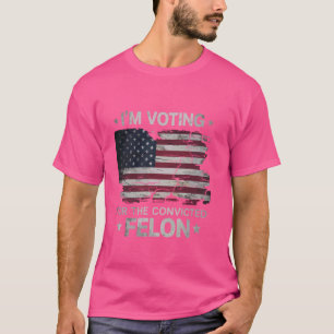 Camiseta Voto a favor do condenado Felon USA Engraçado Poli