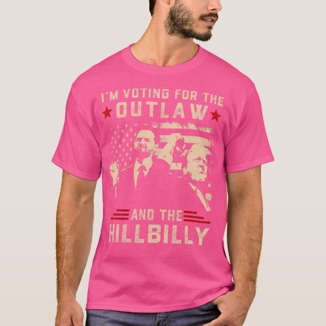 Camiseta Voto A Favor Do Outlaw E Do Hillbilly Para O Tr (Frente)