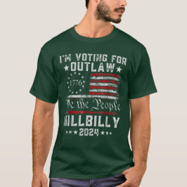 Camiseta Voto a favor do Outlaw Hillbilly 2024 Bandeira dos