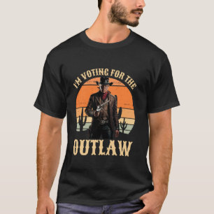 Camiseta Voto A Favor Do Turim Engraçado, Cowboy Sunse