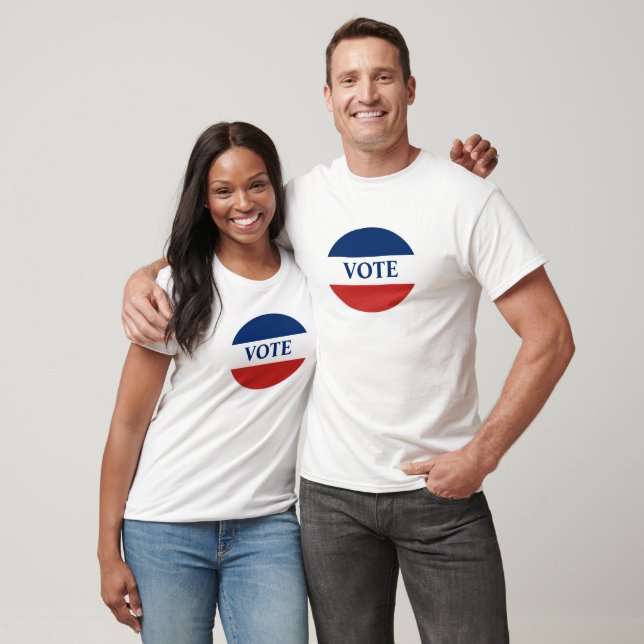 Camiseta VOTO Branco e Azul (Unissex)