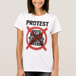 Camiseta Voto de Protesto Sem Interferência Direitos à Saúd