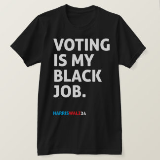 Camiseta Voto É Meu Trabalho Negro HarrisWalz24
