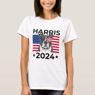 Camiseta Voto Eleitoral Kamala Harris 2024 Cão Pitbull Band