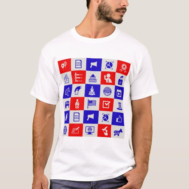 Camiseta voto eleitoral nos EUA (Frente)