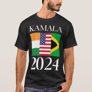 Camiseta Voto Harris 2024 Índia Bandeira Americana Jamaican
