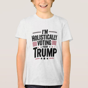 Camiseta Voto Holisticamente para a Eleição Trump Kamala