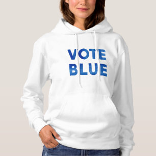 Camiseta Voto Negrito Texto da cor da água azul político