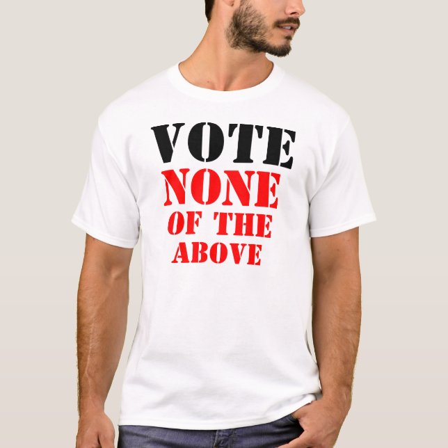 CAMISETA VOTO NENHUMA DO ACIMA (Frente)