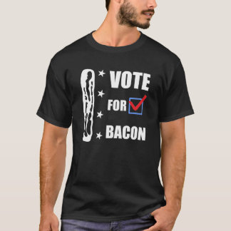 Camiseta Voto para Bacon Funny Patriótico