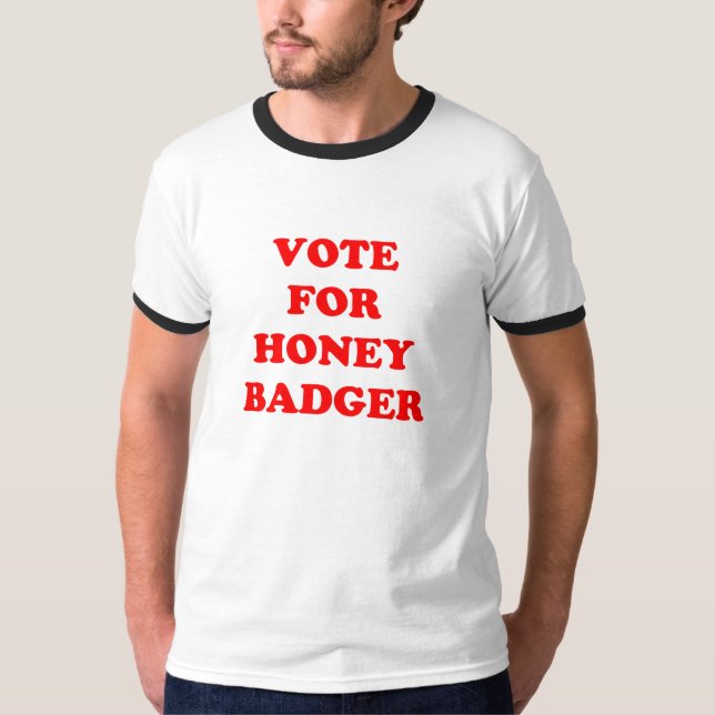Camiseta Voto para o texugo de mel (Frente)