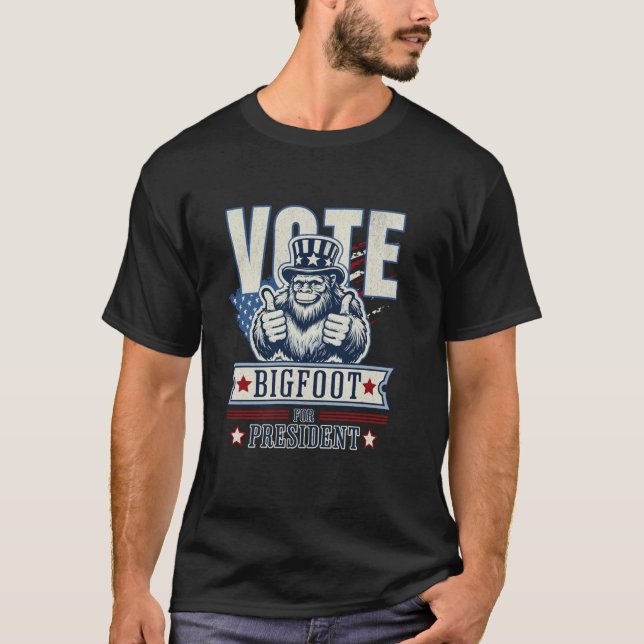 Camiseta Voto Presidente Sasquatch Yeti Lover Electi (Frente)