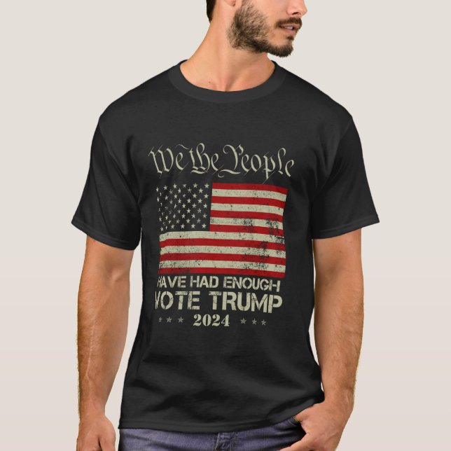 Camiseta Voto pró-republicano Trump 2024 Nós as Pessoas tem (Frente)