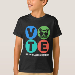 Camiseta Voto Retroativo Como Uma Mulher De Gato Sem Filhos