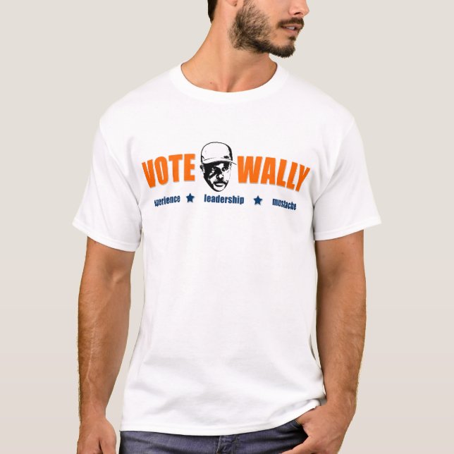 Camiseta Voto Wally - texto alaranjado (Frente)
