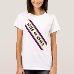 Camiseta Votos Americanos Para Mulheres Suffragette Sash
