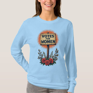Camiseta Votos para Mulheres Vintage Sinal de Protesto