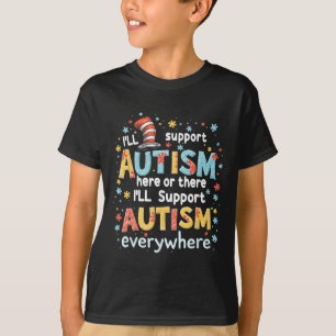 Camiseta Vou Apoiar a Consciência do Autismo em Todo Lugar