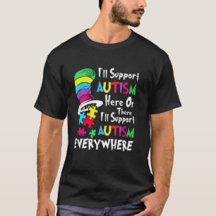 Camiseta Vou Apoiar o AUTISMO Aqui ou Ali Vou Apoiar o AUT