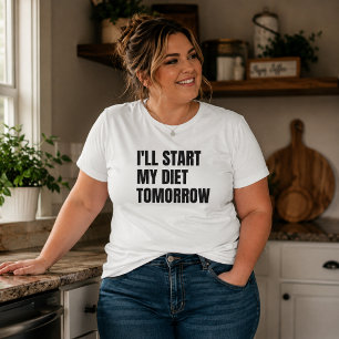 Camiseta Vou começar minha dieta amanhã