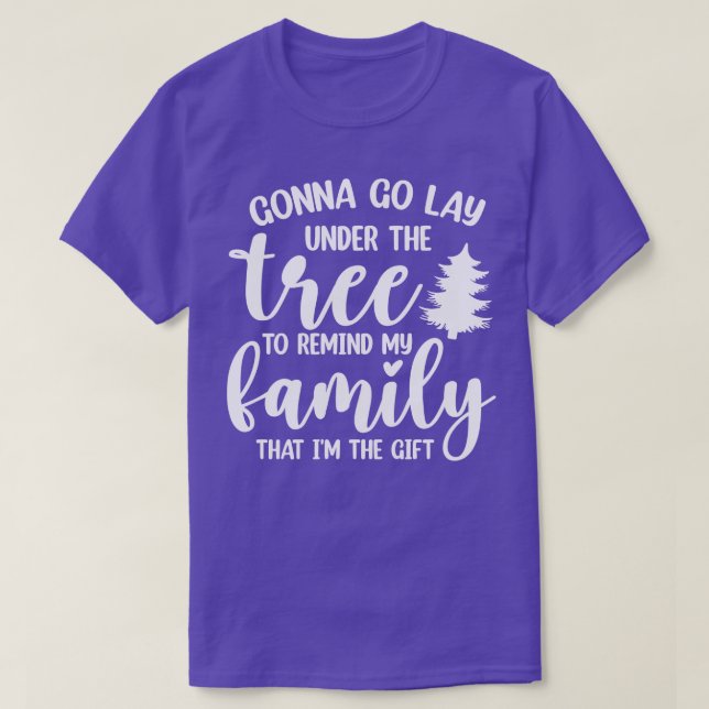 Camiseta Vou deitar debaixo da árvore de Natal (Frente do Design)