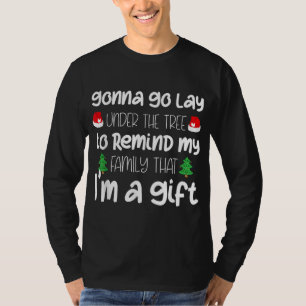Camiseta Vou Deitar Sob A Árvore Natal Engraçado X-mas