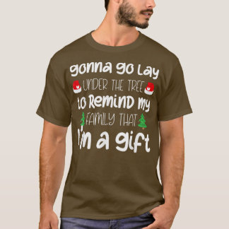 Camiseta Vou Deitar Sob A Árvore Natal Engraçado Xmas P