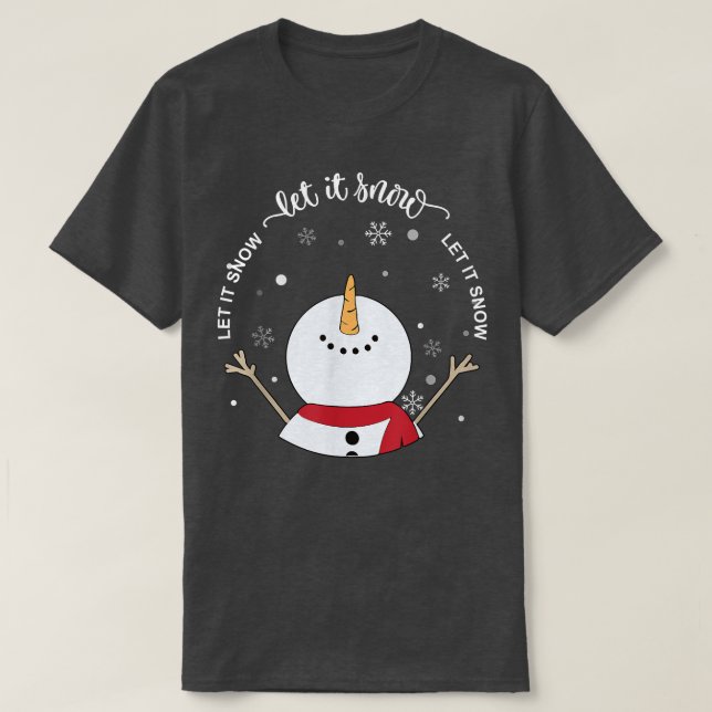 Camiseta Vou Deixar Neve, Neve, Snowman, Feliz Natal Xmas (Frente do Design)