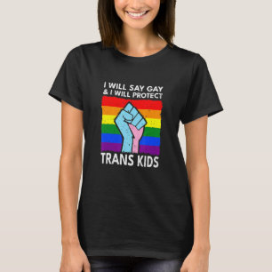 Camiseta Vou Dizer Gay E Protegerei O Trans Retro Vin