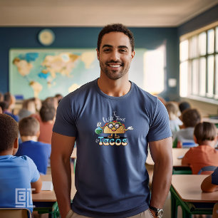 Camiseta Vou Ensinar por Tacos Professora Feminina Ciência 