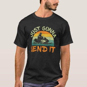 Camiseta Vou Enviar Moto de Neve Motociclismo na Neve 