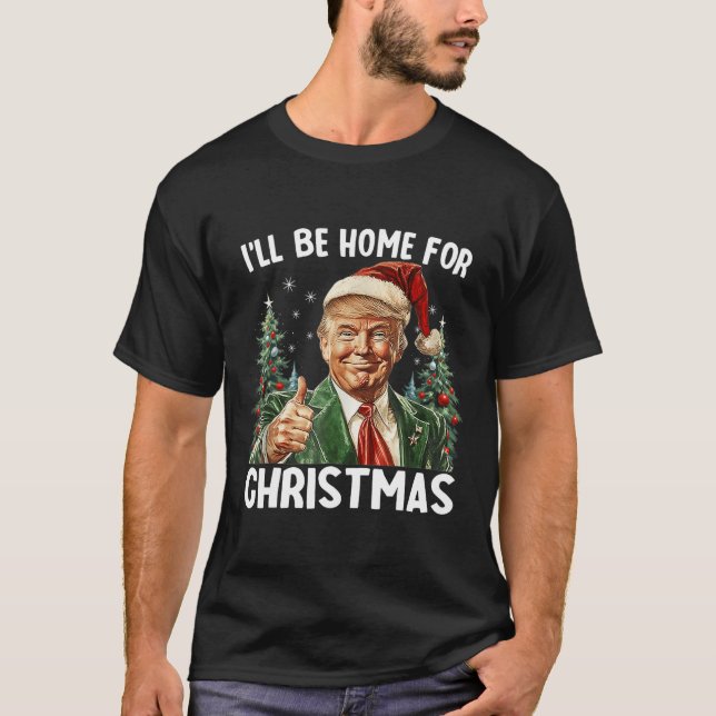 Camiseta Vou Estar Em Casa Para Papais noeis De Natal Engra (Frente)