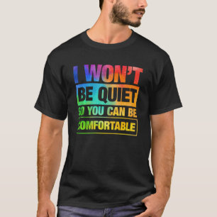 Camiseta Vou Ficar Quieto Para Você Confortar Para Homens Q