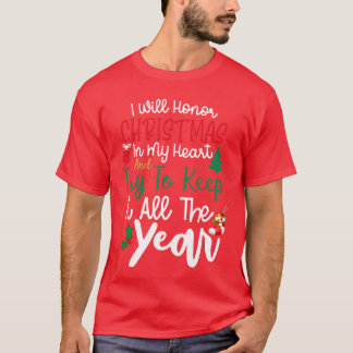Camiseta Vou Honrar o Natal No Meu Coração Roupas Mery Ch