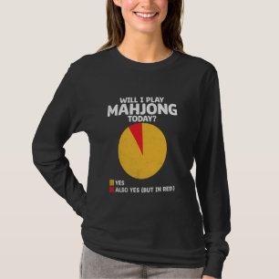 Camiseta Vou Jogar O Jogo De Azulejo Mahjong Jogador Mahjon