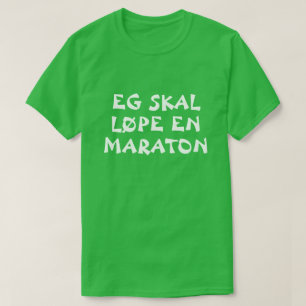 Camiseta Vou maratona em verde norueguês