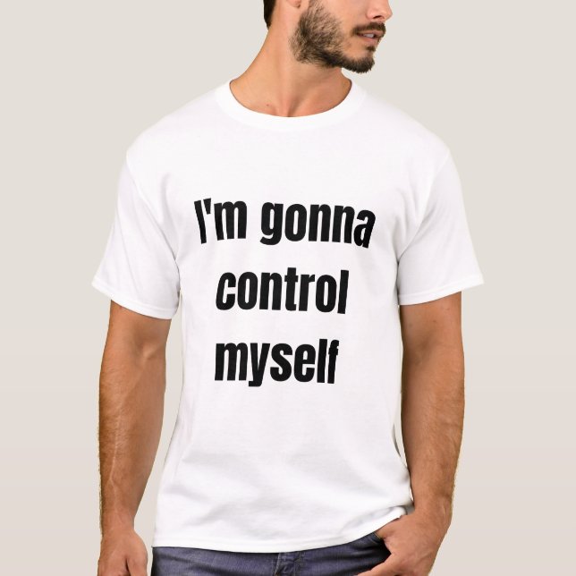 Camiseta vou me controlar uma mentira branca engraçada (Frente)