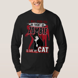 Camiseta Vou Pressioná-Lo Na Frente Do Zombie Para Salvar O
