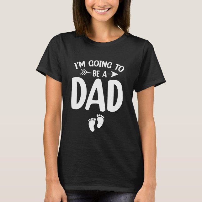 Camiseta Vou Ser Papai Bebê Anúncio de Gravidez (Frente)