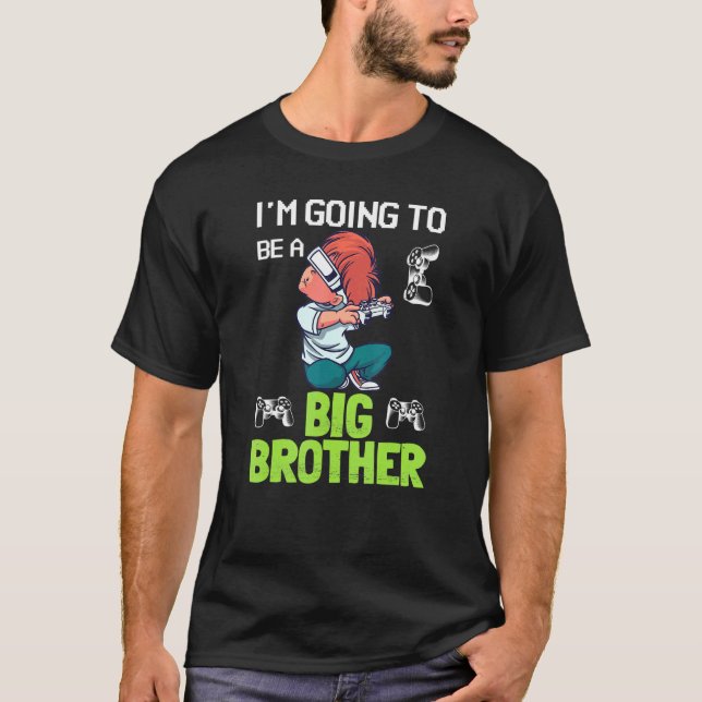 Camiseta Vou Ser Um Grande Irmão Gamer Kid Boy Video G (Frente)