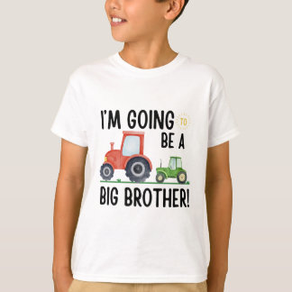 Camiseta Vou Ser um Irmão Mais Velho, Trator Fofo Fazenda