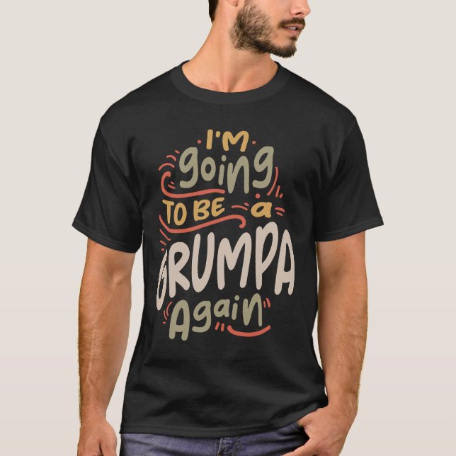 Camiseta Vou ser um vovô novo engraçado (Frente)