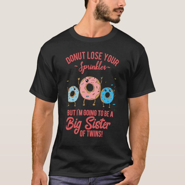 Camiseta Vou ser uma Irmã dos Gêmeos, grávida. (Frente)