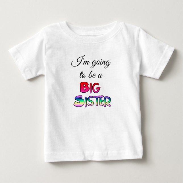 Camiseta Vou Ser Uma Irmã Mais Velha (Frente)