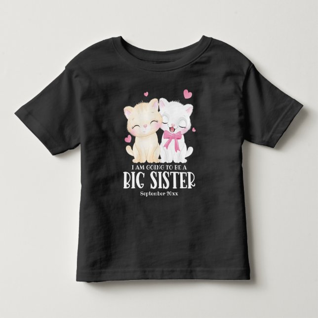 Camiseta Vou Ser Uma Irmã Mais Velha Anúncio de Bebê (Frente)