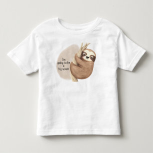 Camiseta Vou Ser Uma Irmã Mais Velha Bicho-Preguiça Bebê Fo