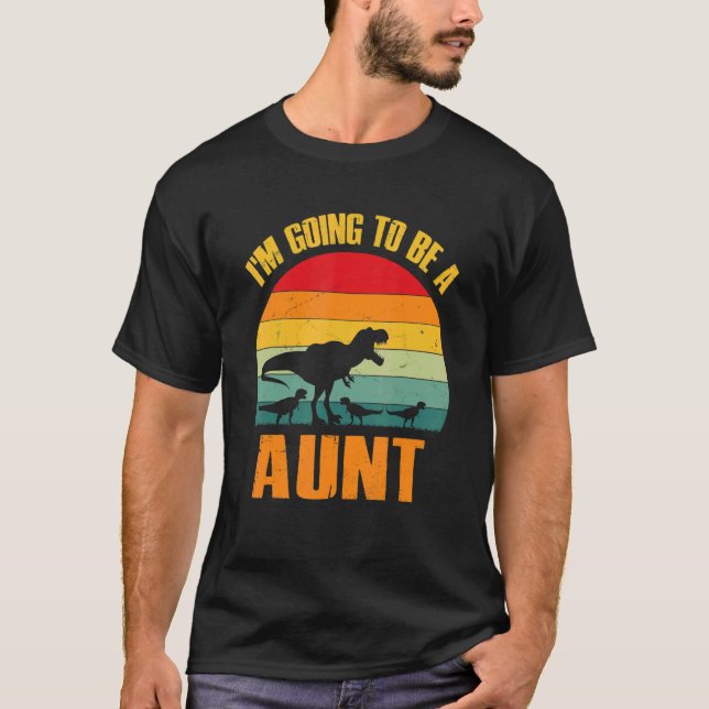 Camiseta Vou ser uma tia Dinossaur Rex Vintage (Frente)