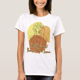 Camiseta Vou Succeed Porque Sou Louco Boho Arte de Linha
