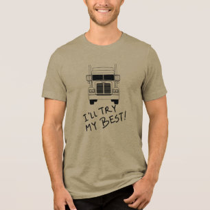 Camiseta Vou Tentar ao Máximo Contorno de Caminhão Semi-Reb