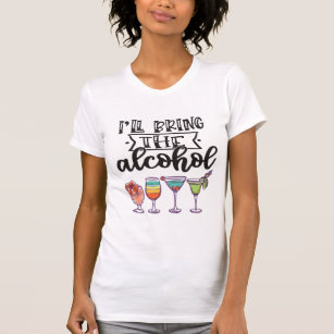 Camiseta Vou trazer os coquetéis coloridos para o álcool.